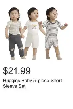 Costco Huggies Baby 5-piece Short Sleeve Set offer