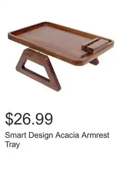 Costco Smart Design Acacia Armrest Tray offer