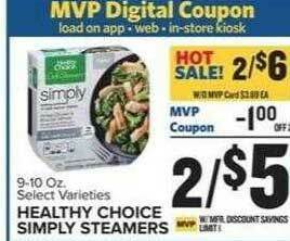 Food Lion Healthy Choice Simply Steamers offer