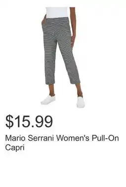 Costco Mario Serrani Women's Pull-On Capri offer