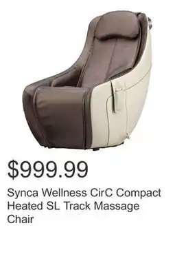 Costco Synca Wellness CirC Compact Heated SL Track Massage Chair offer