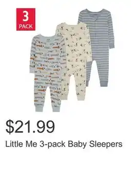 Costco Little Me 3-pack Baby Sleepers offer