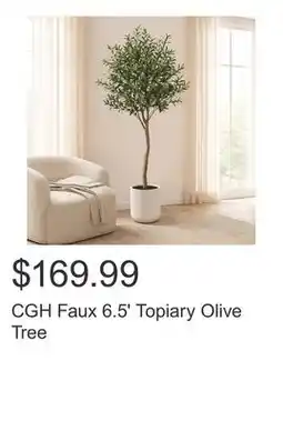 Costco CGH Faux 6.5' Topiary Olive Tree offer