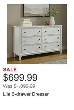 Costco Lila 6-drawer Dresser offer