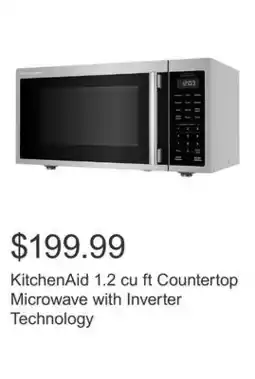 Costco KitchenAid 1.2 cu ft Countertop Microwave with Inverter Technology offer