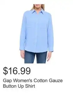 Costco Gap Women's Cotton Gauze Button Up Shirt offer