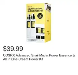 Costco COSRX Advanced Snail Mucin Power Essence & All In One Cream Power Kit offer
