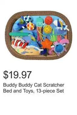 Costco Buddy Buddy Cat Scratcher Bed and Toys, 13-piece Set offer