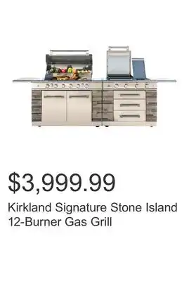 Costco Kirkland Signature Stone Island 12-Burner Gas Grill offer