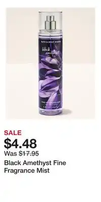 Bath & Body Works Black Amethyst Fine Fragrance Mist offer