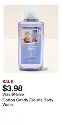 Bath & Body Works Cotton Candy Clouds Body Wash offer