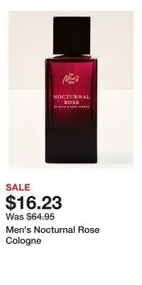 Bath & Body Works Men's Nocturnal Rose Cologne offer