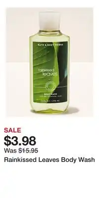 Bath & Body Works Rainkissed Leaves Body Wash offer