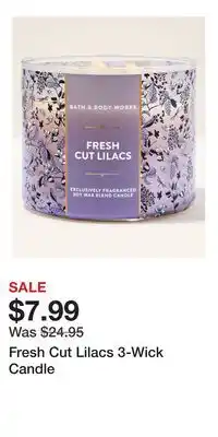 Bath & Body Works Fresh Cut Lilacs 3-Wick Candle offer