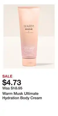 Bath & Body Works Warm Musk Ultimate Hydration Body Cream offer