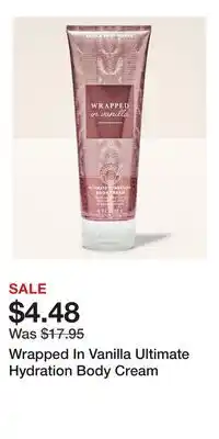 Bath & Body Works Wrapped In Vanilla Ultimate Hydration Body Cream offer