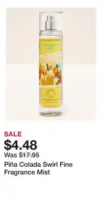 Bath & Body Works Piña Colada Swirl Fine Fragrance Mist offer