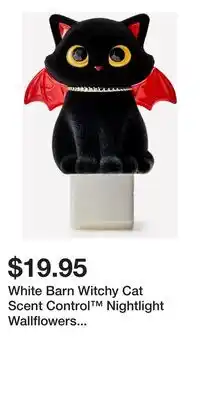 Bath & Body Works White Barn Witchy Cat Scent Control Nightlight Wallflowers Fragrance Plug offer