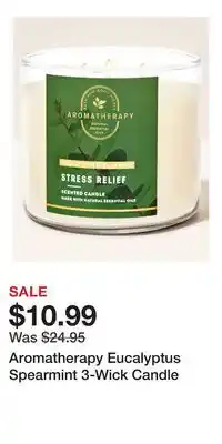 Bath & Body Works Aromatherapy Eucalyptus Spearmint 3-Wick Candle offer