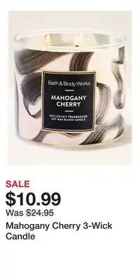 Bath & Body Works Mahogany Cherry 3-Wick Candle offer