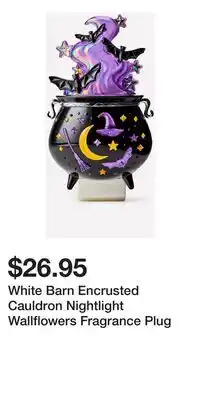 Bath & Body Works White Barn Encrusted Cauldron Nightlight Wallflowers Fragrance Plug offer