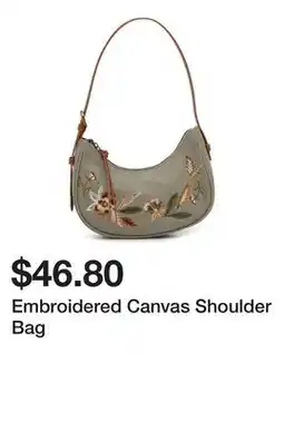Belk Embroidered Canvas Shoulder Bag offer