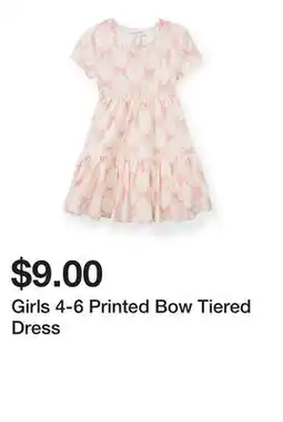 Belk Girls 4-6 Printed Bow Tiered Dress offer
