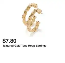Belk Textured Gold Tone Hoop Earrings offer