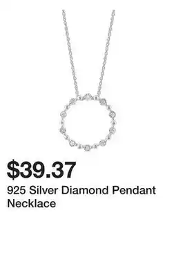 Belk 925 Silver Diamond Pendant Necklace offer