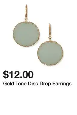 Belk Gold Tone Disc Drop Earrings offer