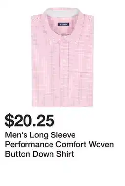Belk Men's Long Sleeve Performance Comfort Woven Button Down Shirt offer