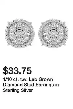 Belk 1/10 ct. t.w. Lab Grown Diamond Stud Earrings in Sterling Silver offer