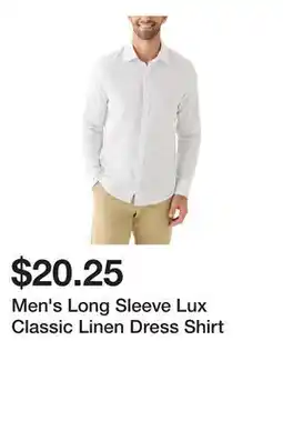 Belk Men's Long Sleeve Lux Classic Linen Dress Shirt offer