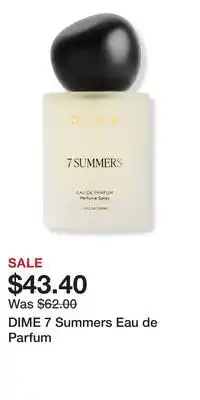 Ulta Beauty DIME 7 Summers Eau de Parfum offer