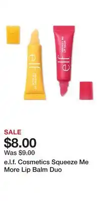 Ulta Beauty e.l.f. Cosmetics Squeeze Me More Lip Balm Duo offer
