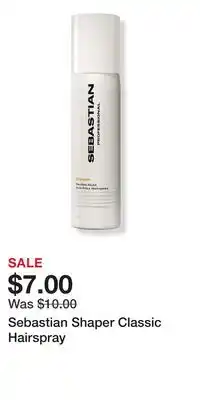 Ulta Beauty Sebastian Shaper Classic Hairspray offer