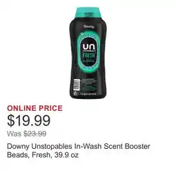 Costco Downy Unstopables In-Wash Scent Booster Beads, Fresh, 39.9 oz offer