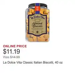 Costco La Dolce Vita Classic Italian Biscotti, 40 oz offer