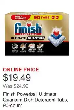 Costco Finish Powerball Ultimate Quantum Dish Detergent Tabs, 90-count offer