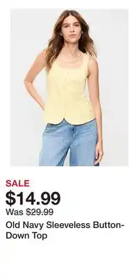 Old Navy Old Navy Sleeveless Button-Down Top offer