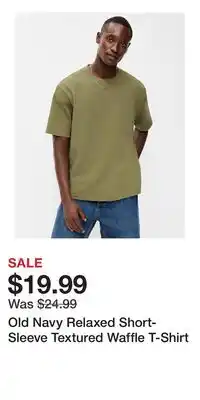 Old Navy Old Navy Relaxed Short-Sleeve Textured Waffle T-Shirt offer