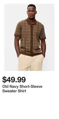 Old Navy Old Navy Short-Sleeve Sweater Shirt offer