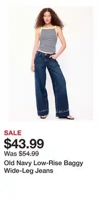Old Navy Old Navy Low-Rise Baggy Wide-Leg Jeans offer