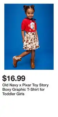 Old Navy Old Navy x Pixar Toy Story Boxy Graphic T-Shirt for Toddler Girls offer