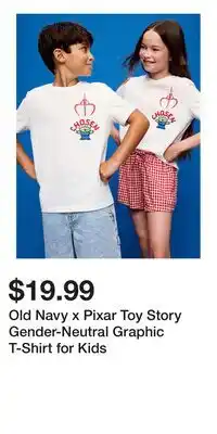 Old Navy Old Navy x Pixar Toy Story Gender-Neutral Graphic T-Shirt for Kids offer