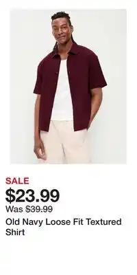 Old Navy Old Navy Loose Fit Textured Shirt offer