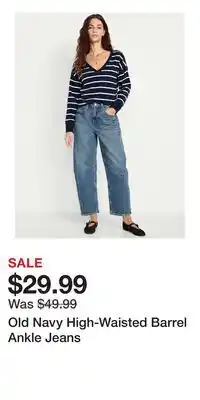 Old Navy Old Navy High-Waisted Barrel Ankle Jeans offer