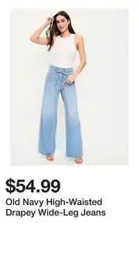 Old Navy Old Navy High-Waisted Drapey Wide-Leg Jeans offer