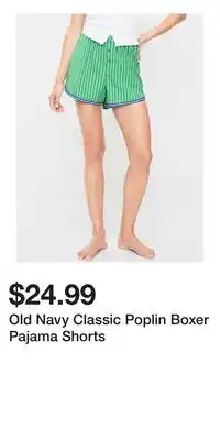 Old Navy Old Navy Classic Poplin Boxer Pajama Shorts offer