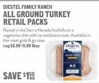 New Seasons Market Diestel Family Ranch All Ground Turkey Retail Packs offer